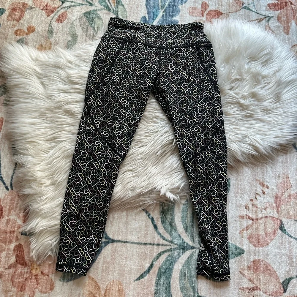 SWEATY BETTY Power High Waist 7/8 Legging In Black Slot Print